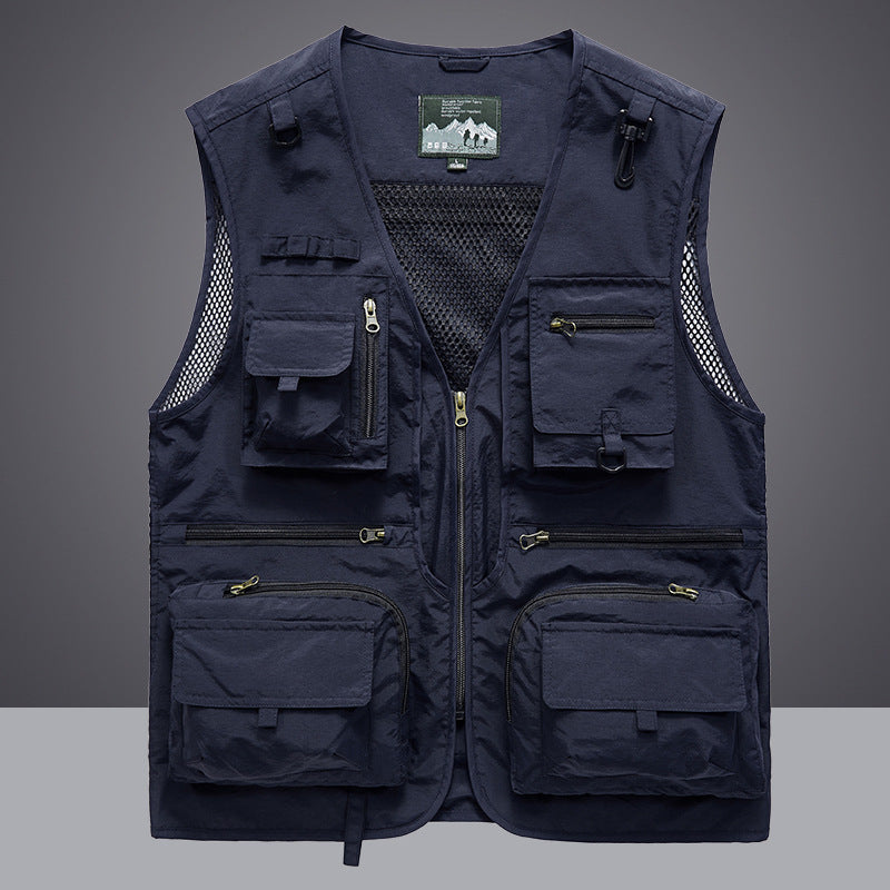 Men's Casual Outdoor Multi-pocket Fishing Photography Vest Vest