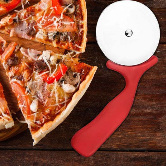 Stainless Steel Roller Type Pizza Cutter Bread Pies Wheels Rotary Cake Cut Cooking Tool Kitchen