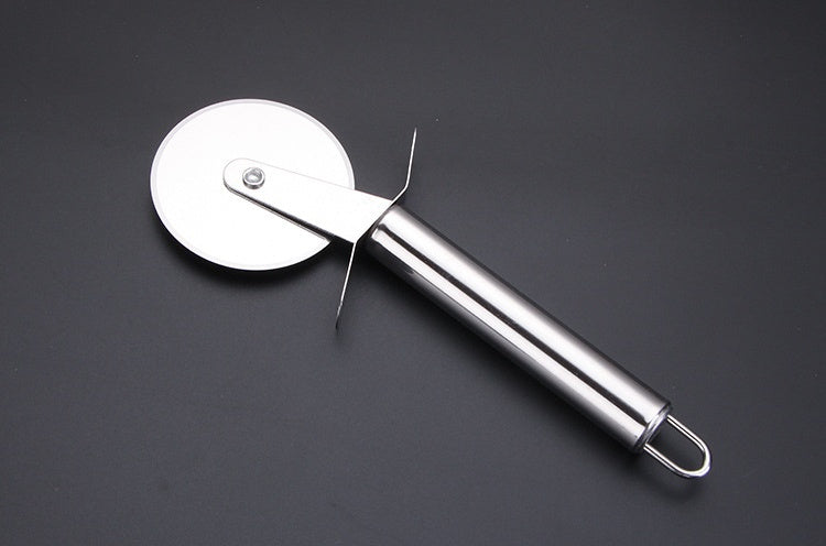 Stainless steel single round pizza cutter