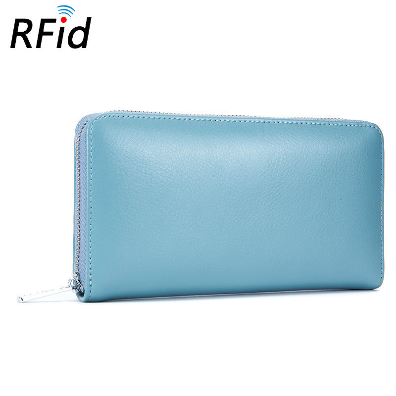 Rfid Many Departments Men Wallet Cow Genuine Leather 36 Slots Card Holder Cell Phone Pocket Male Wallets Clutch Man Long Purse