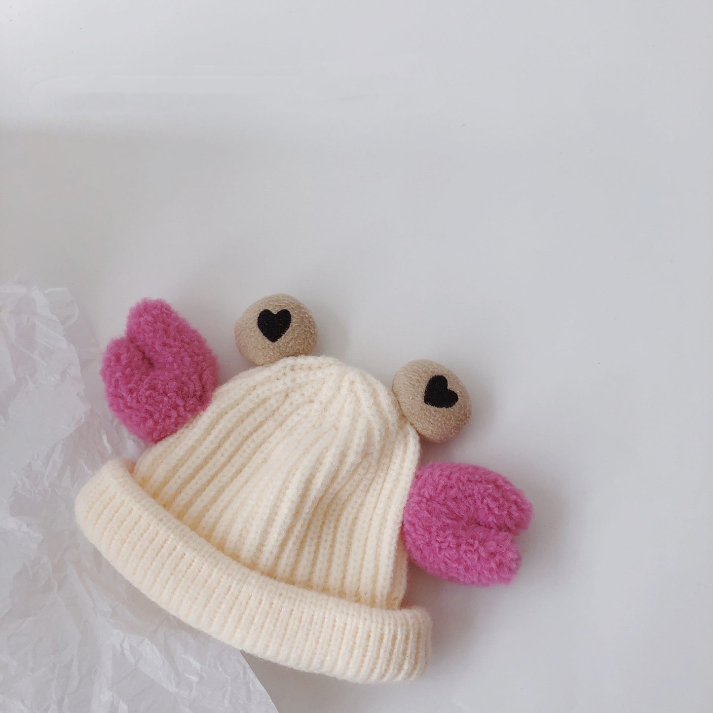 Winter Korean Ins Big Foot Crab Children Warm Knitted Hats