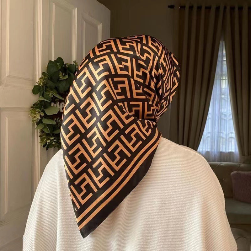 Silk Scarf 90cm Satin Malay Casual Scarf