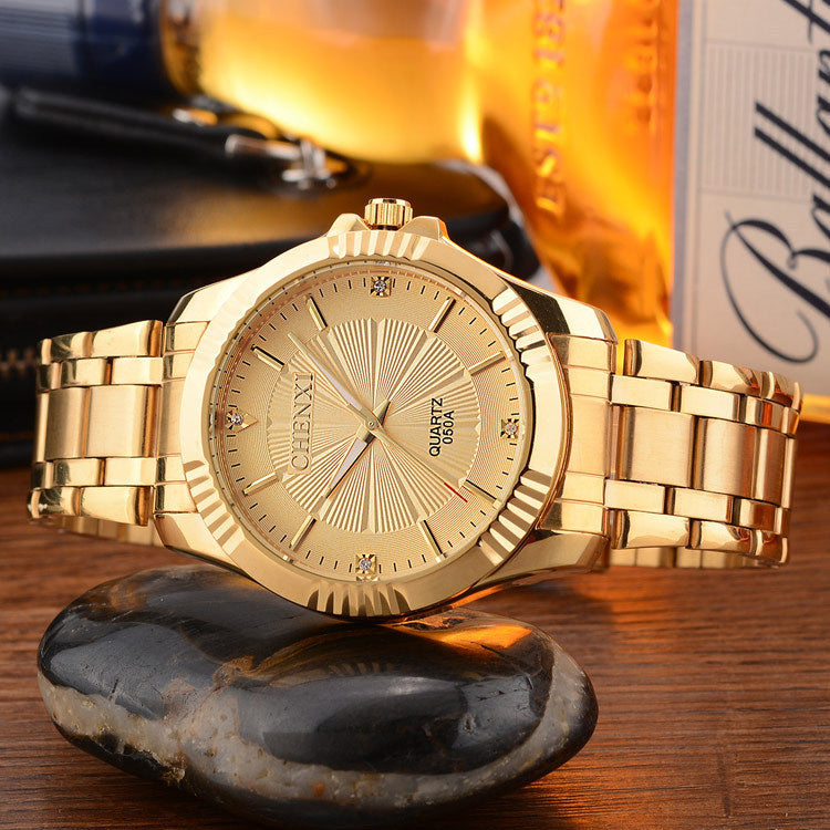 Business Men's Watches Fashion Full Gold