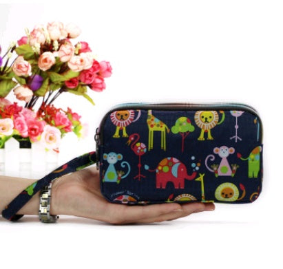 New portable female hand grasping bag three-layer zipper bag autumn long large screen mobile phone key ladies coin purse