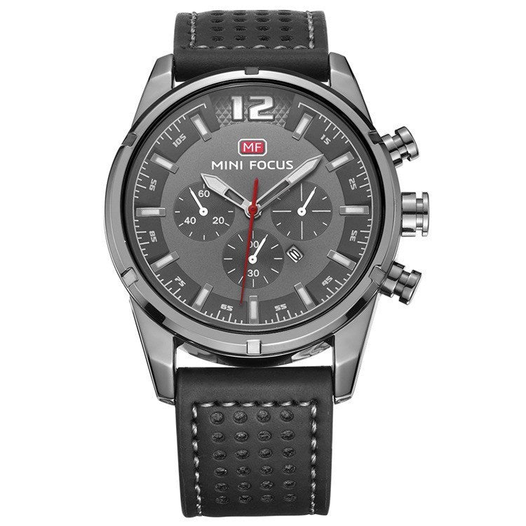 Men's Watch Quartz Watch Trend Fake Three Eyelid Strap