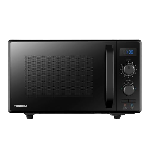 Toshiba 800w 23L Microwave Oven with Digital Display, Auto Defrost, One-Touch Express Cook, 6 Pre-Programmed Auto Cook Settings, and Easy Clean - Stainless Steel - ML-EM23P(SS)