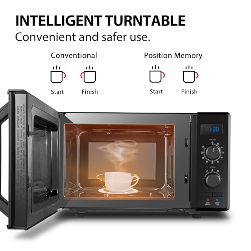 Toshiba 800w 23L Microwave Oven with Digital Display, Auto Defrost, One-Touch Express Cook, 6 Pre-Programmed Auto Cook Settings, and Easy Clean - Stainless Steel - ML-EM23P(SS)