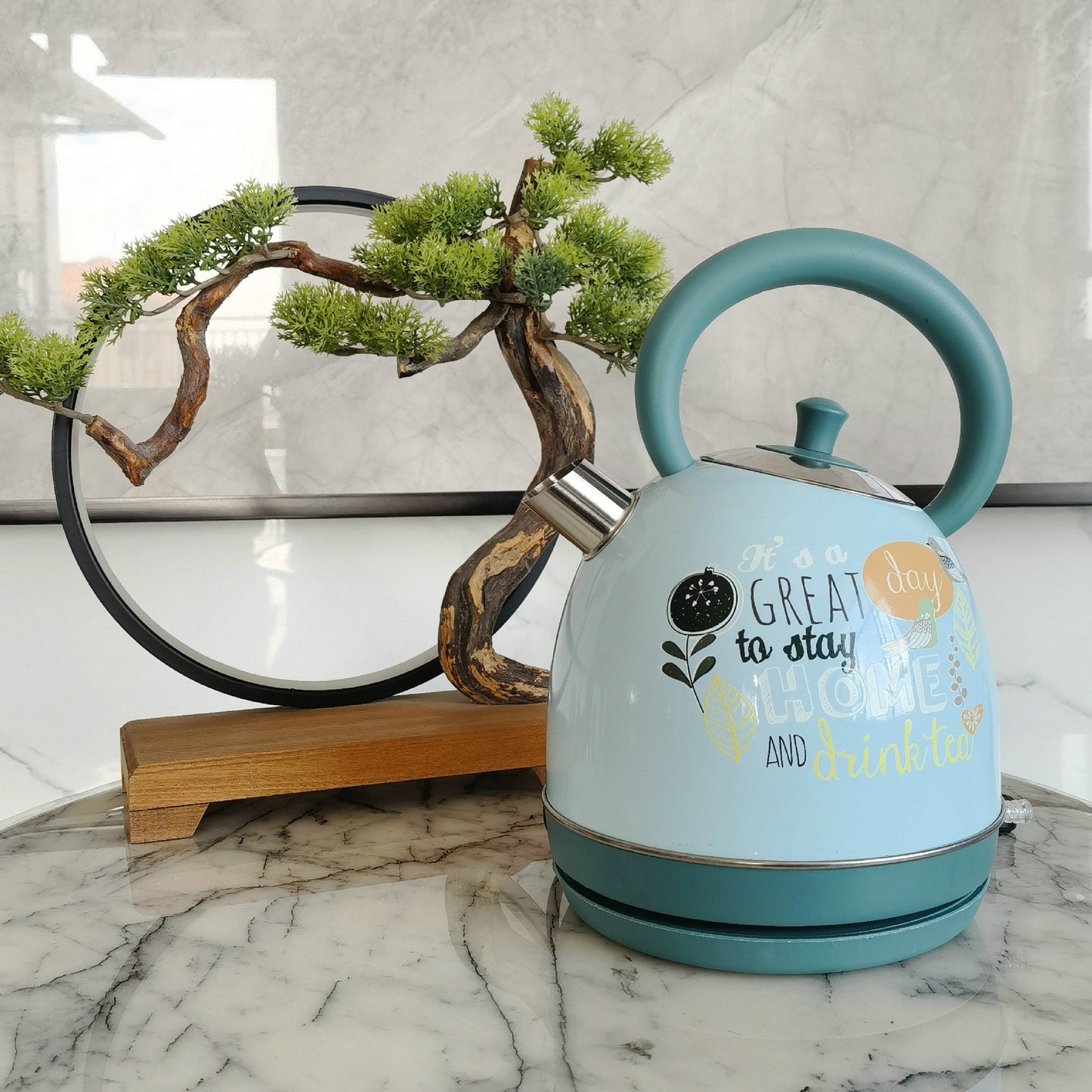 Painted Paint Vintage Electric Kettle Electric Tea Burning Stainless Steel Home Appliance