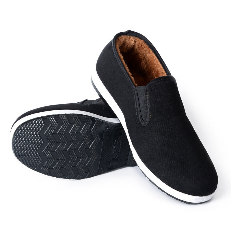 Cloth Shoes With Velvet And Thick Two Cotton Shoes For Men Injection Molding