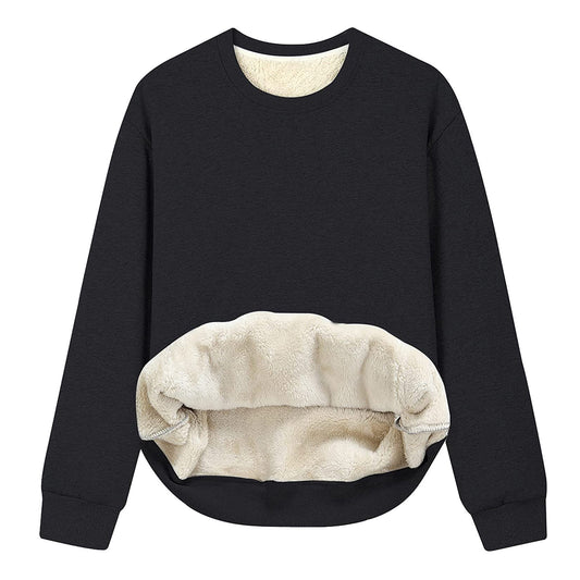 Women Round Neck Pullover Sweater Thickened