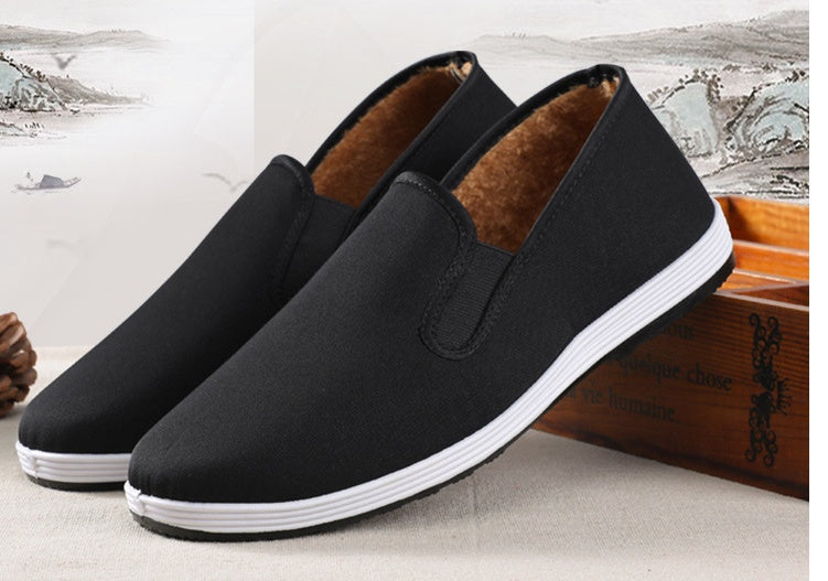 Cloth Shoes With Velvet And Thick Two Cotton Shoes For Men Injection Molding