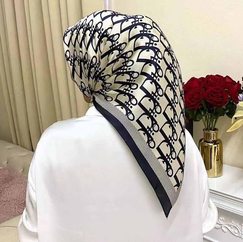 Silk Scarf 90cm Satin Malay Casual Scarf
