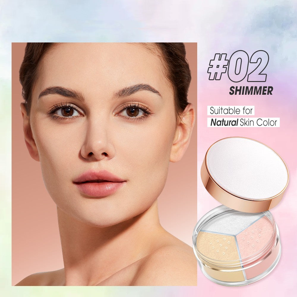 Long Lasting Oil Control Three-grid Filter Face Powder