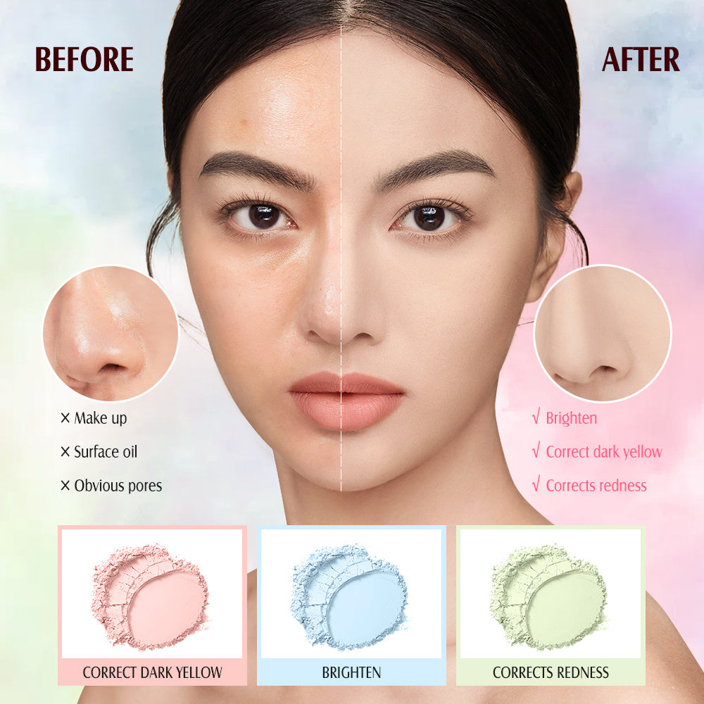 Long Lasting Oil Control Three-grid Filter Face Powder