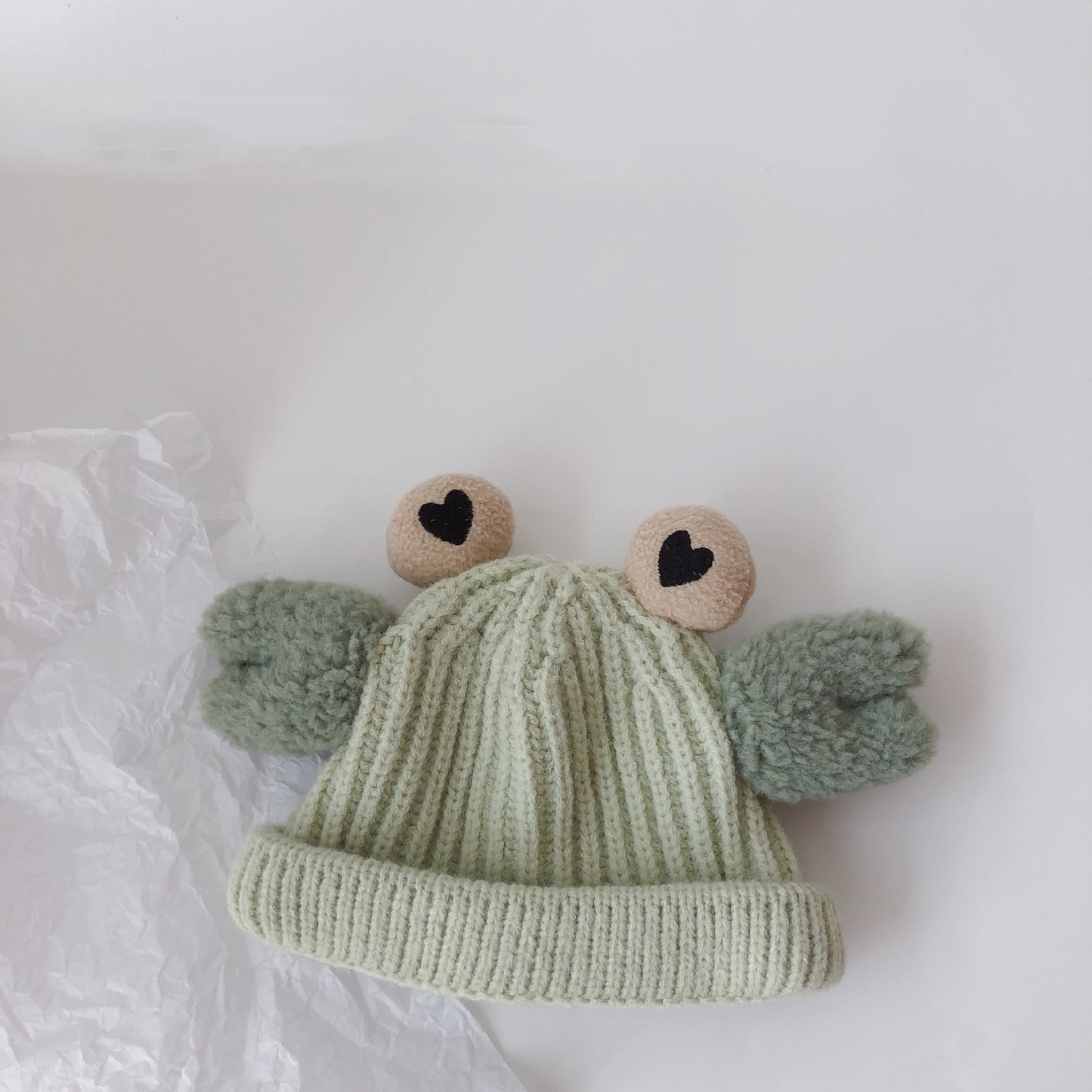 Winter Korean Ins Big Foot Crab Children Warm Knitted Hats