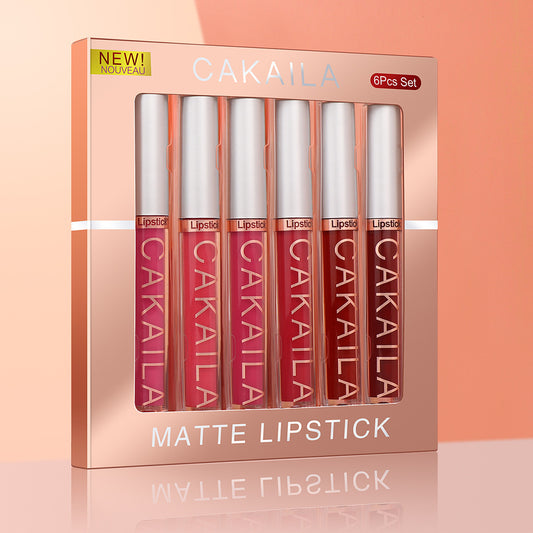 Matte Nonstick Lip Gloss Set Of 6