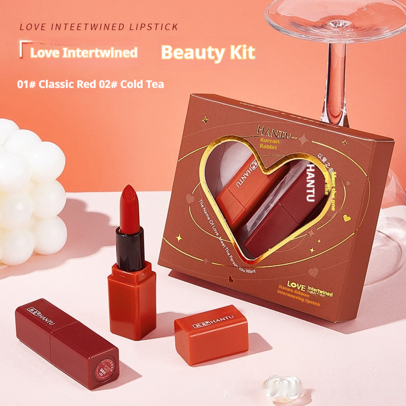 Creative Color Rendering Moisturizing Velvet Lipstick Love Gift Set