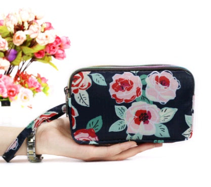 New portable female hand grasping bag three-layer zipper bag autumn long large screen mobile phone key ladies coin purse