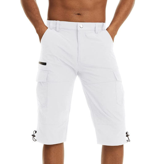 Summer Cropped Trousers For Men Thin Loose Casual Straight Pants Outdoor Sports