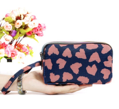 New portable female hand grasping bag three-layer zipper bag autumn long large screen mobile phone key ladies coin purse