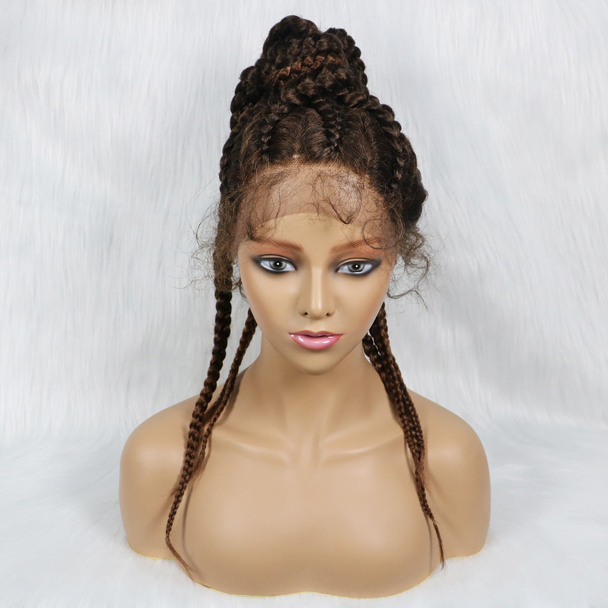 Braided Lace Front Synthetic Wig Braids African Braiding Hair