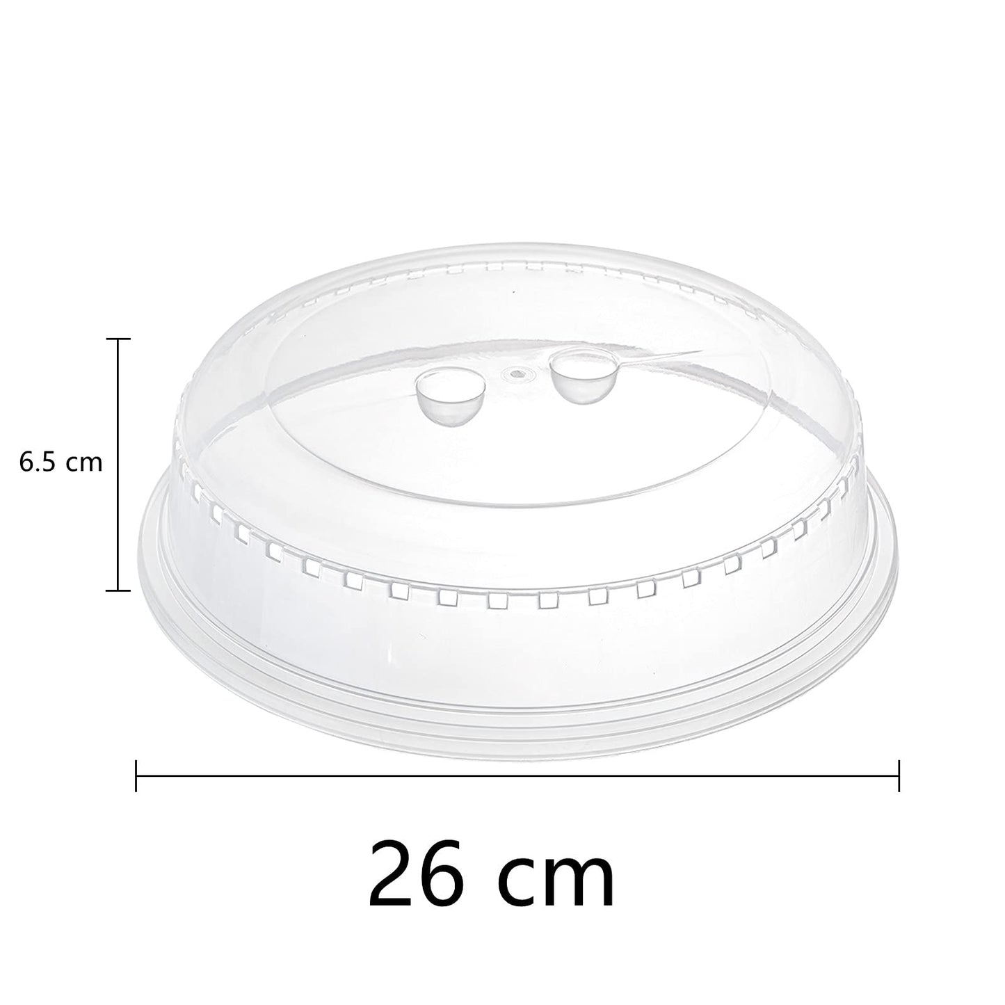 Tebery 5 Pack Microwave Cover For Food, Microwave Plate, Dish Covers, BPA Free Plastic, Transparent Lids, Stackable, Dishwasher Safe, 26 CM, Variety of Sizes for all Plates & Dishes