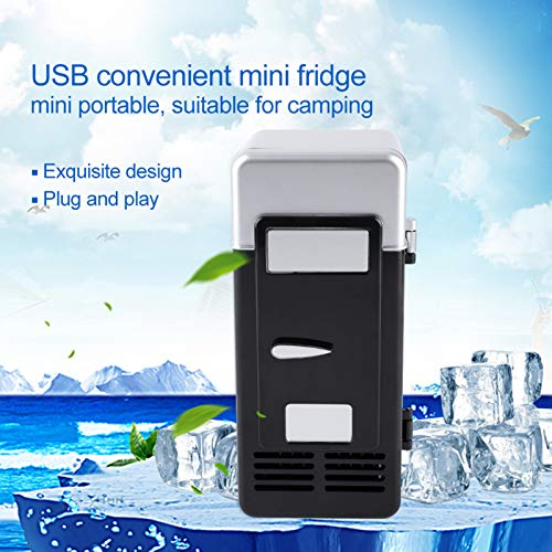 USB Fridge Mini Fridge Portable USB Refrigerator Cooler & Warmer Car Fridge Plug and Play Mini Refrigerator Suitable for Car Office Home, Keep Beverage Cold or Warm At Hand (Red)