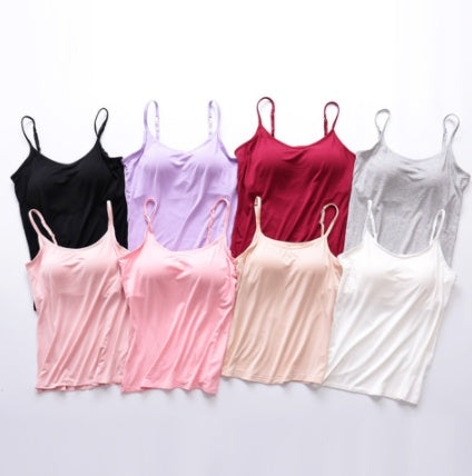 Women's Camisole With Chest Pads Without Wire Cups 2pcs