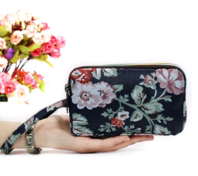 New portable female hand grasping bag three-layer zipper bag autumn long large screen mobile phone key ladies coin purse