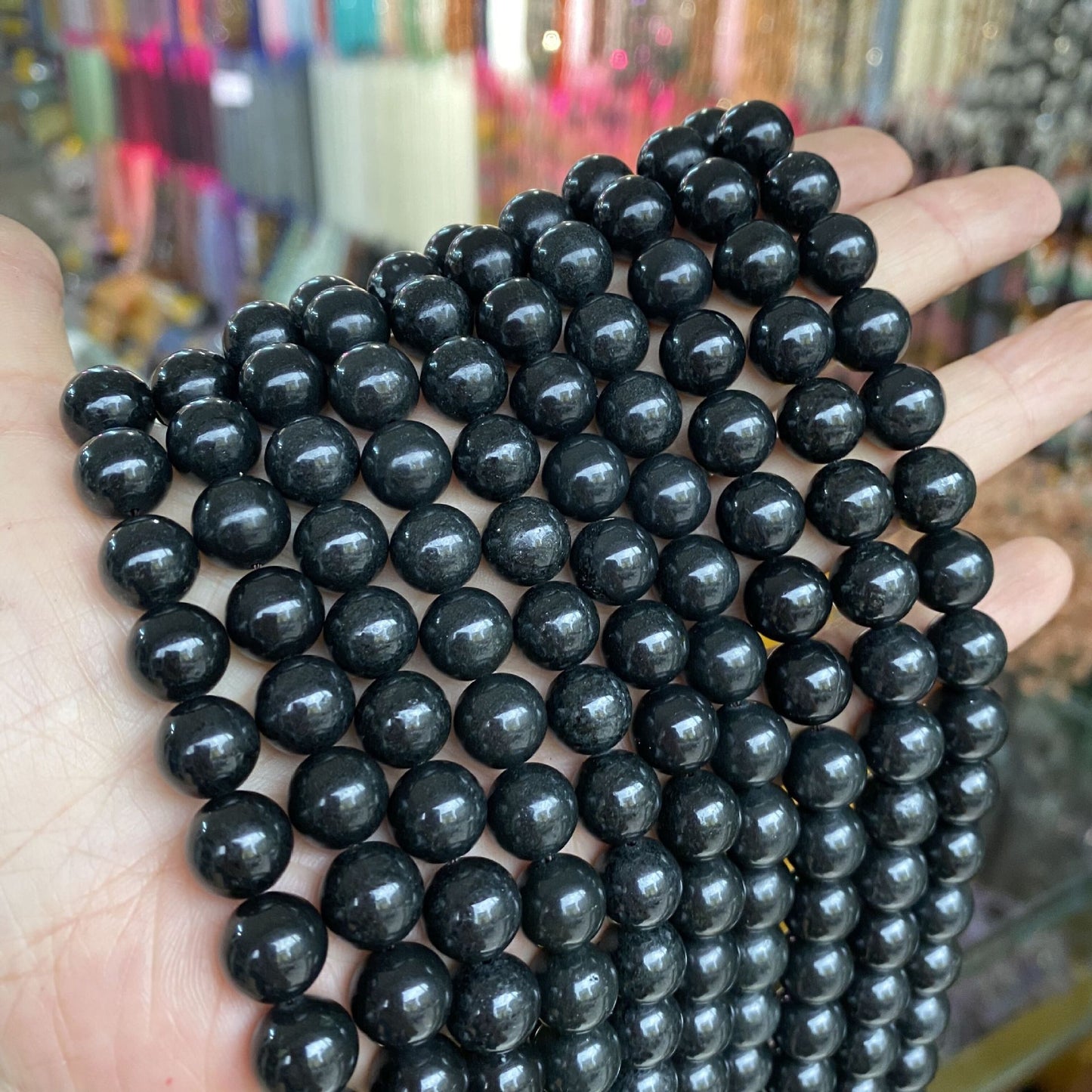 Russian Carbon Raw Ore Conductive Secondary Graphite Round Beads Semi-finished Beads