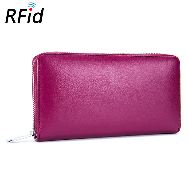 Rfid Many Departments Men Wallet Cow Genuine Leather 36 Slots Card Holder Cell Phone Pocket Male Wallets Clutch Man Long Purse