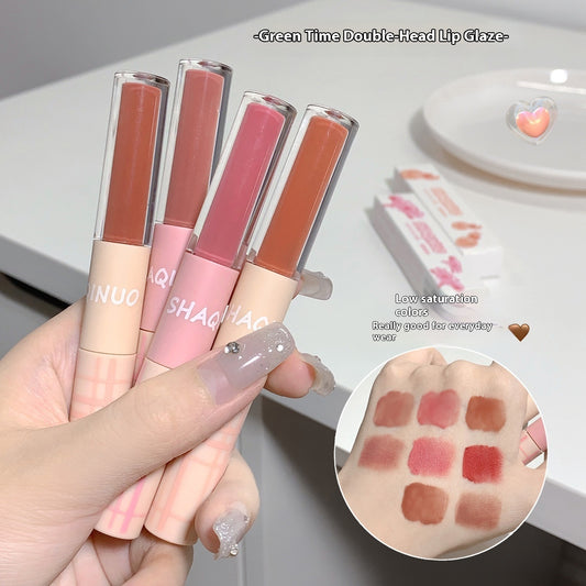 Double Head Mirror Water Gloss Lip Glaze