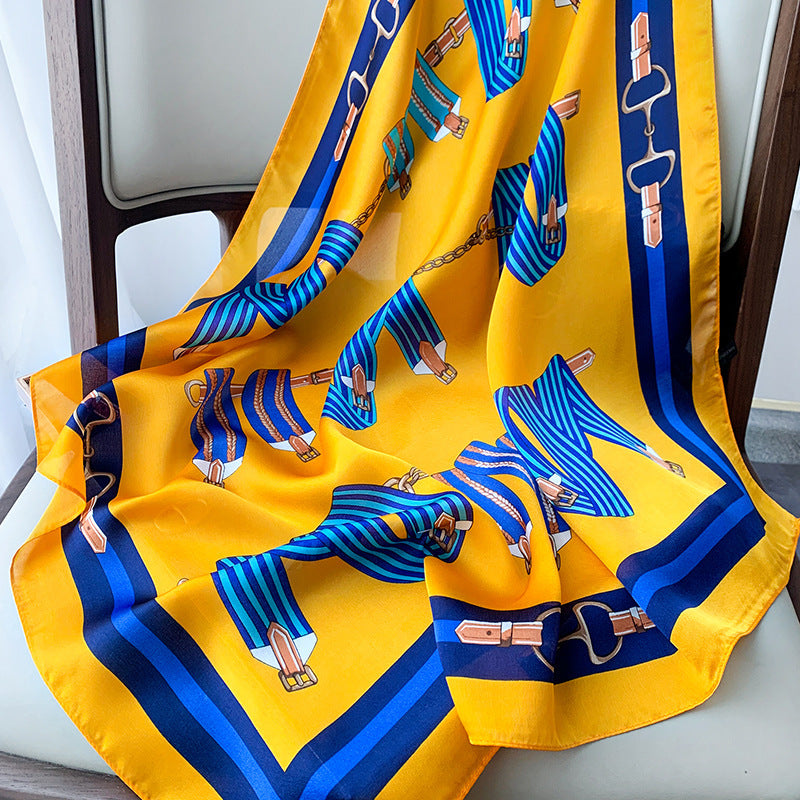 Artificial Silk Decorative Scarf Sunscreen Shawl Scarf