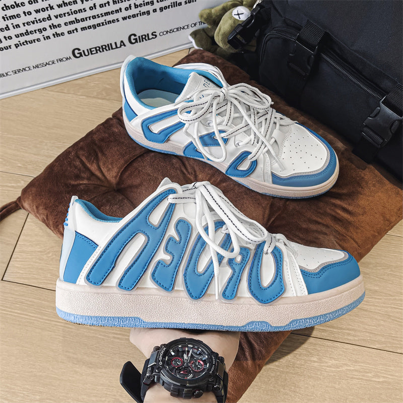 Men And Women Low-top Letter Niche Board Shoes