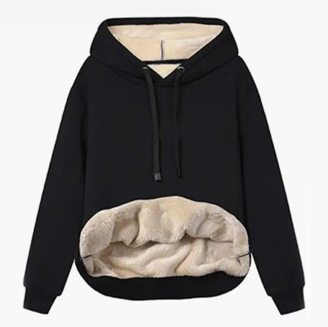 Women Round Neck Pullover Sweater Thickened