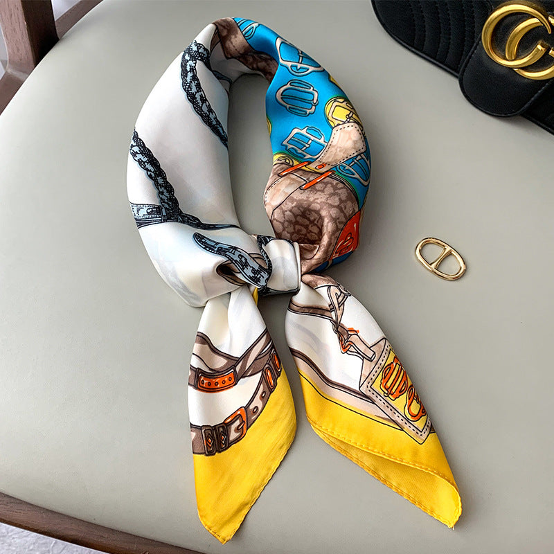 Artificial Silk Decorative Scarf Sunscreen Shawl Scarf