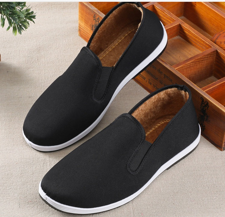 Cloth Shoes With Velvet And Thick Two Cotton Shoes For Men Injection Molding