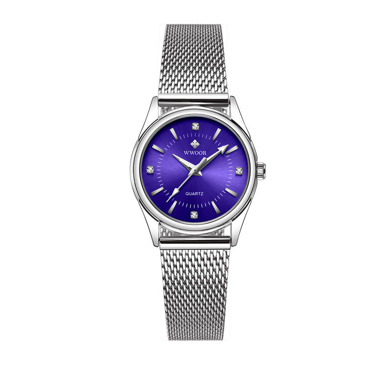 Women's Mesh Strap Quartz Watch Waterproof Student