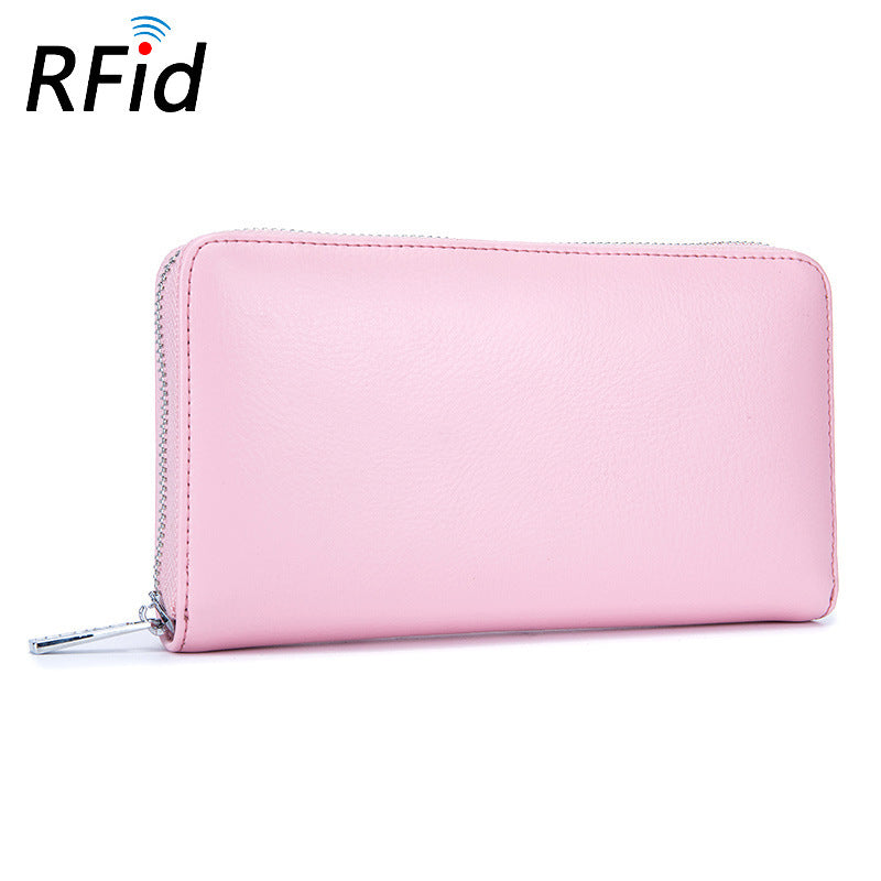 Rfid Many Departments Men Wallet Cow Genuine Leather 36 Slots Card Holder Cell Phone Pocket Male Wallets Clutch Man Long Purse