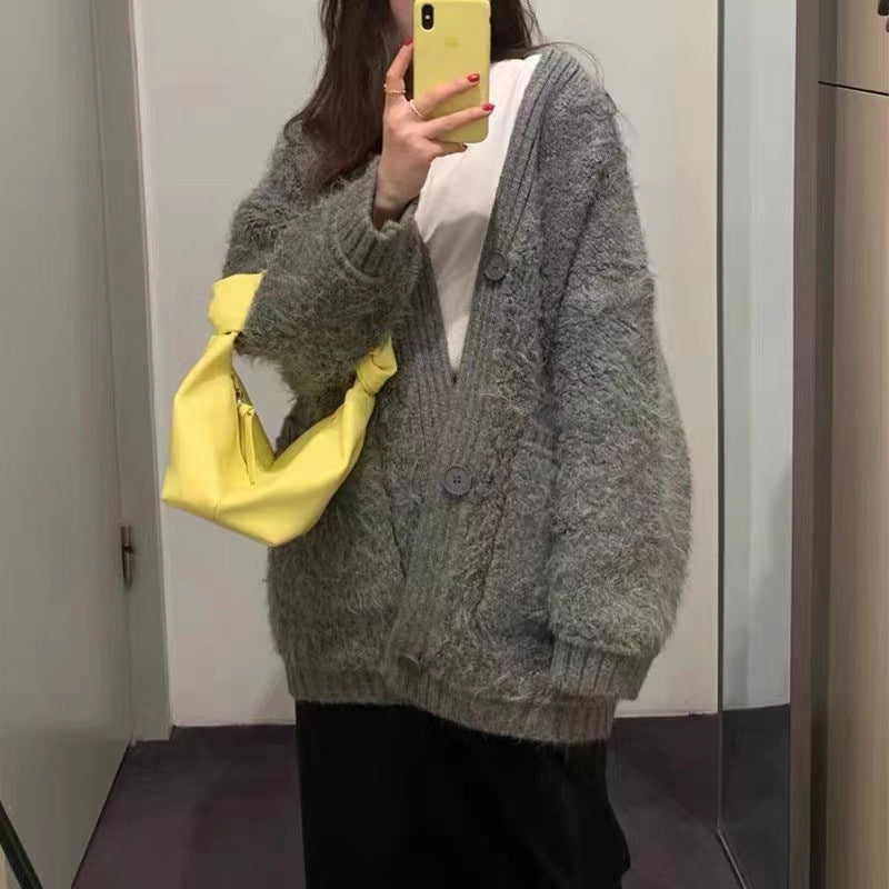 Fashionable Knitted Cardigan Sweater For Women