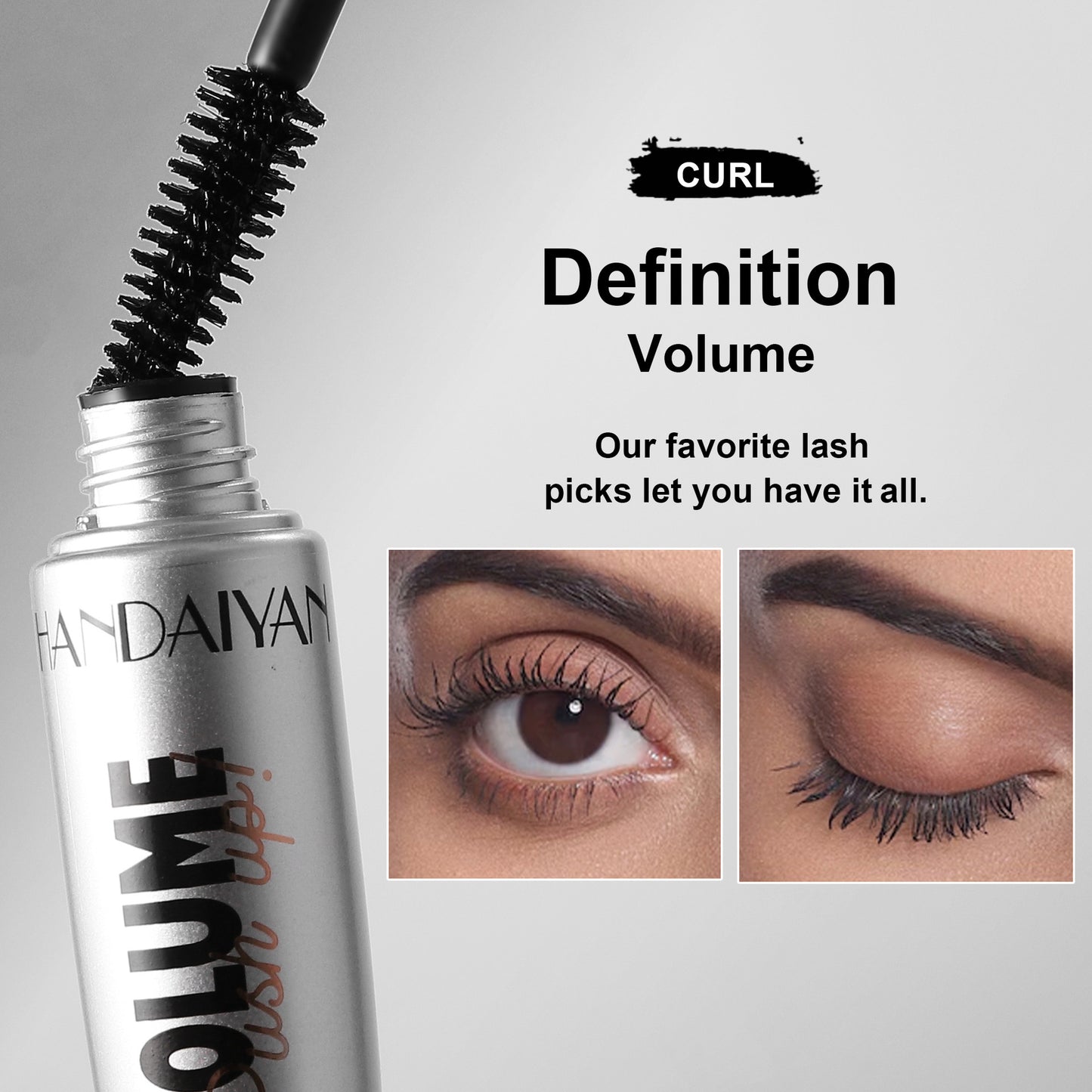 Mascara Waterproof Not Smudge Long Thick Curling