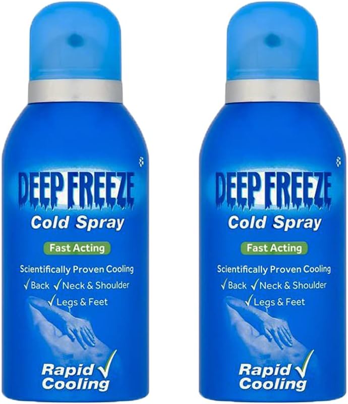 2 x 150ml Fast Pain Relief Cold Spray Injuries Muscle Strains Joint