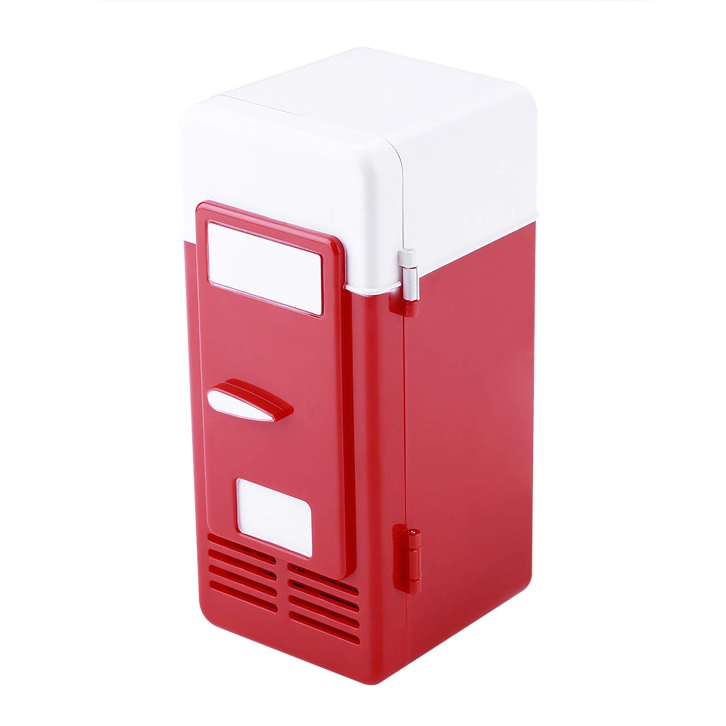 USB Fridge Mini Fridge Portable USB Refrigerator Cooler & Warmer Car Fridge Plug and Play Mini Refrigerator Suitable for Car Office Home, Keep Beverage Cold or Warm At Hand (Red)