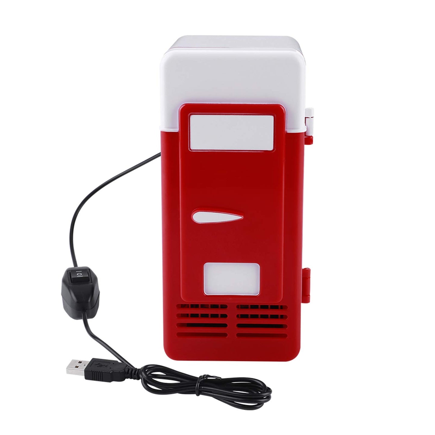 USB Fridge Mini Fridge Portable USB Refrigerator Cooler & Warmer Car Fridge Plug and Play Mini Refrigerator Suitable for Car Office Home, Keep Beverage Cold or Warm At Hand (Red)