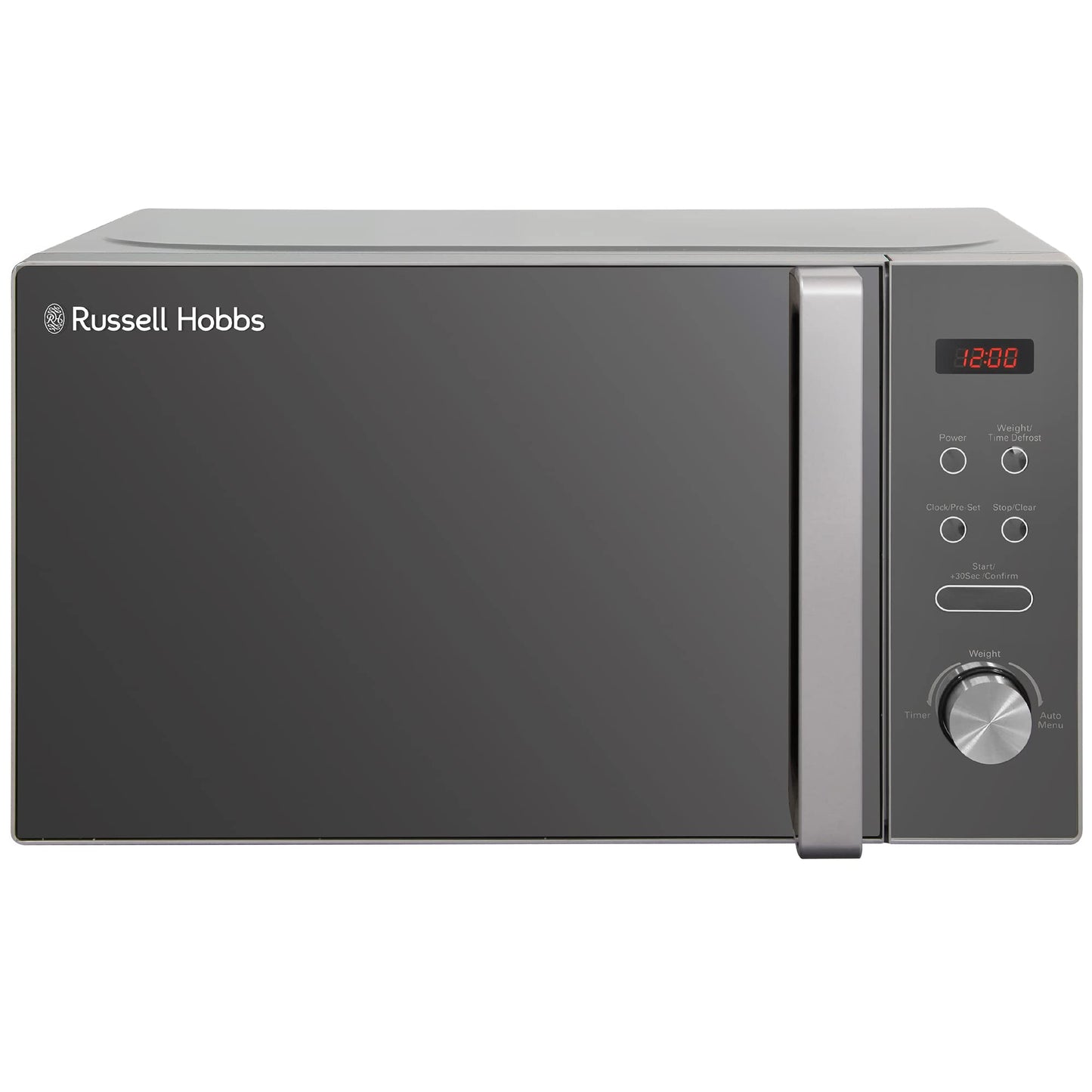 Russell Hobbs RHM2076B 20 Litre 800 W Black Digital Solo Microwave with 5 Power Levels, Automatic Defrost, 8 Auto Cook Menus, Clock and Timer, Easy Clean