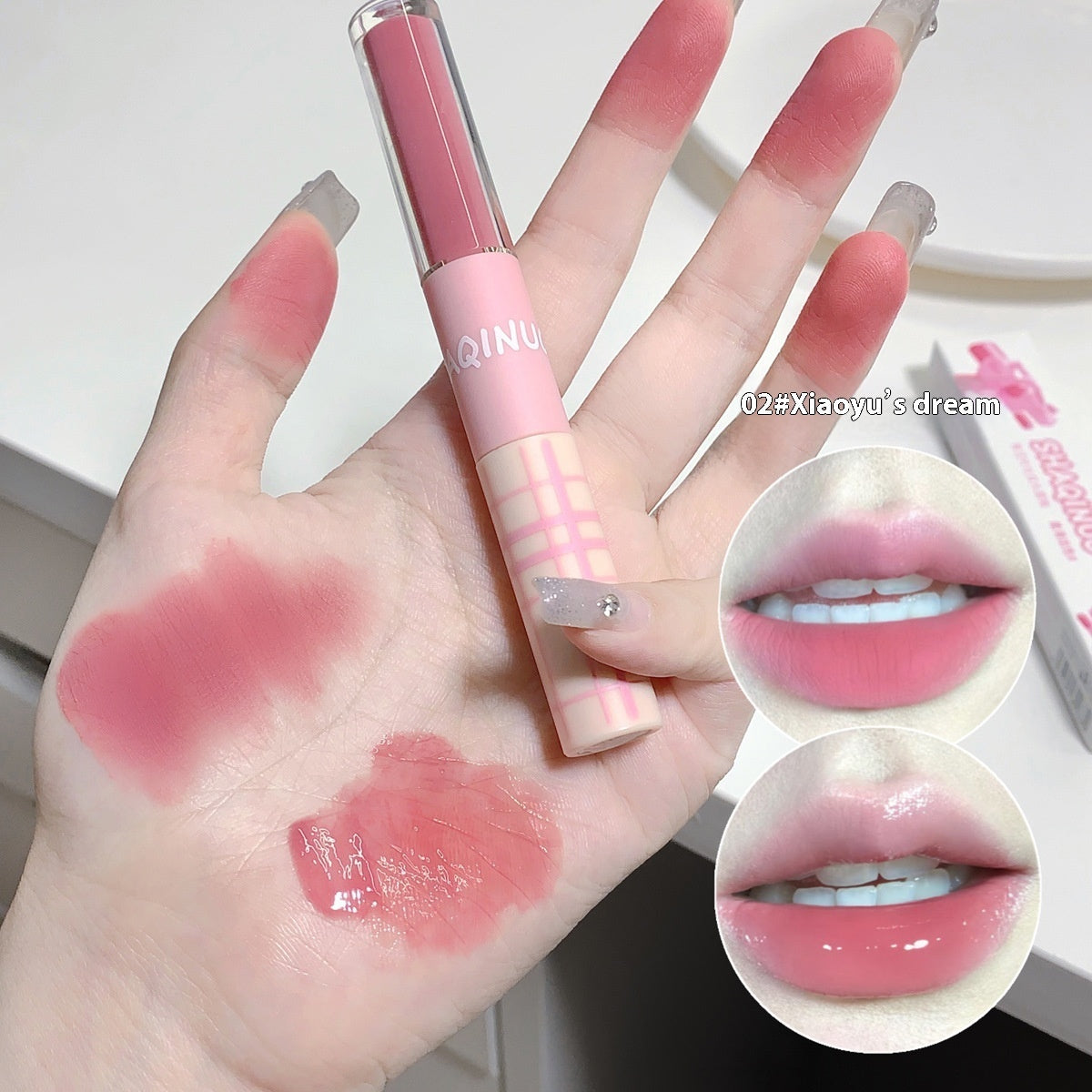 Double Head Mirror Water Gloss Lip Glaze