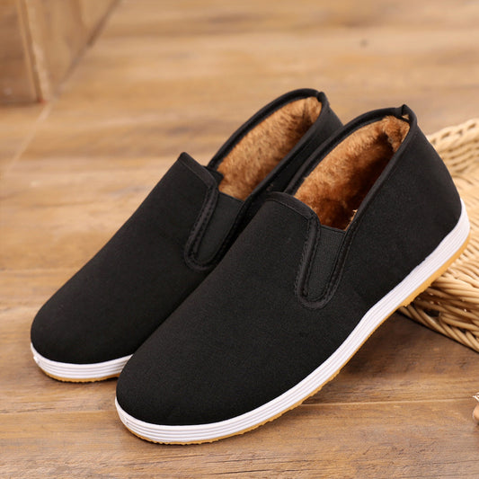 Cloth Shoes With Velvet And Thick Two Cotton Shoes For Men Injection Molding