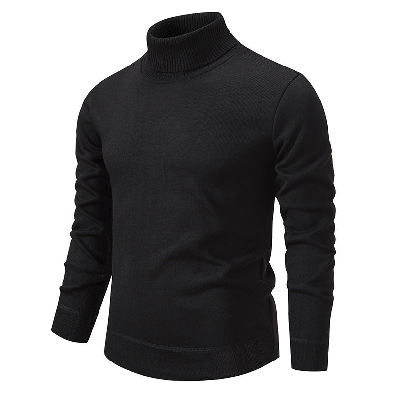 Autumn And Winter Velvet Thickening Sweater Knitwear Men's Turtleneck