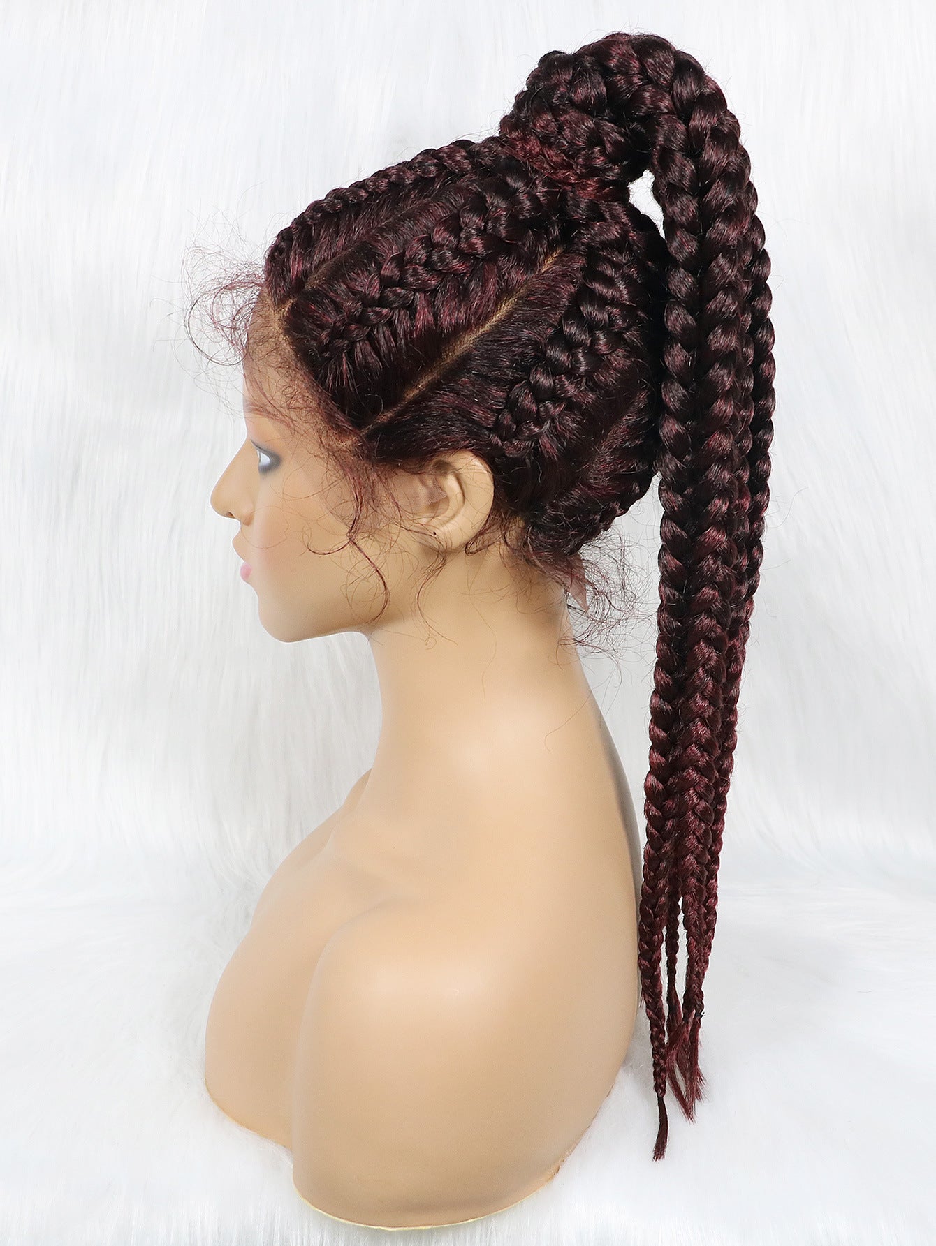 Braided Lace Front Synthetic Wig Braids African Braiding Hair