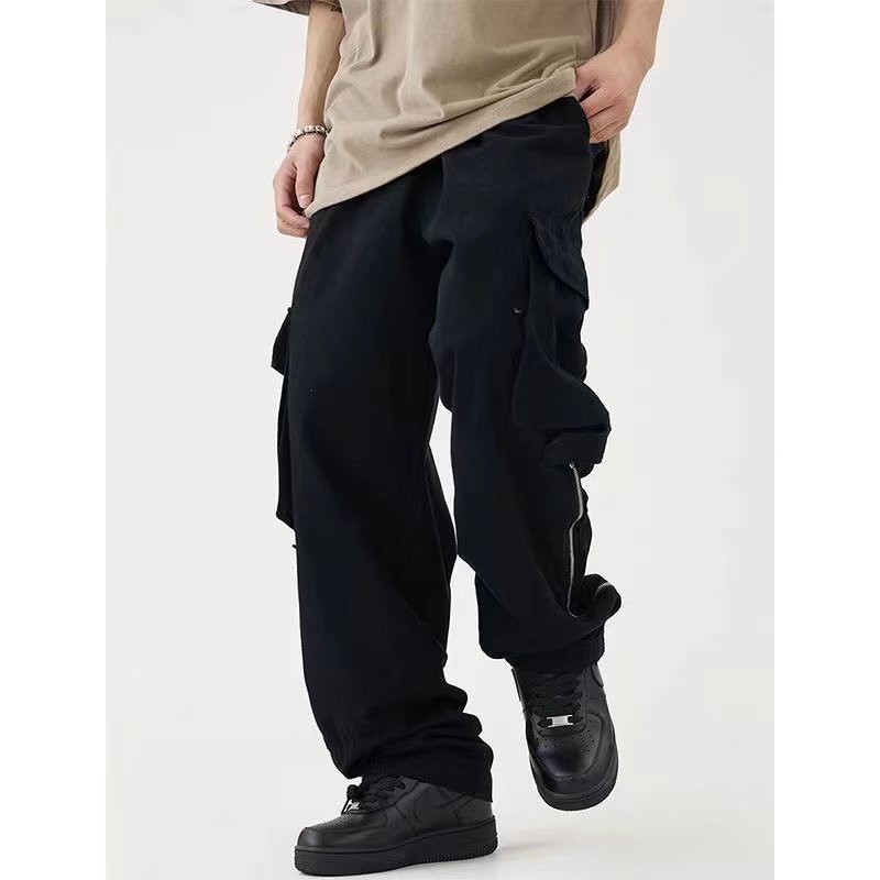 Multi Pocket Cargo Pants Men's Casual Pants Loose